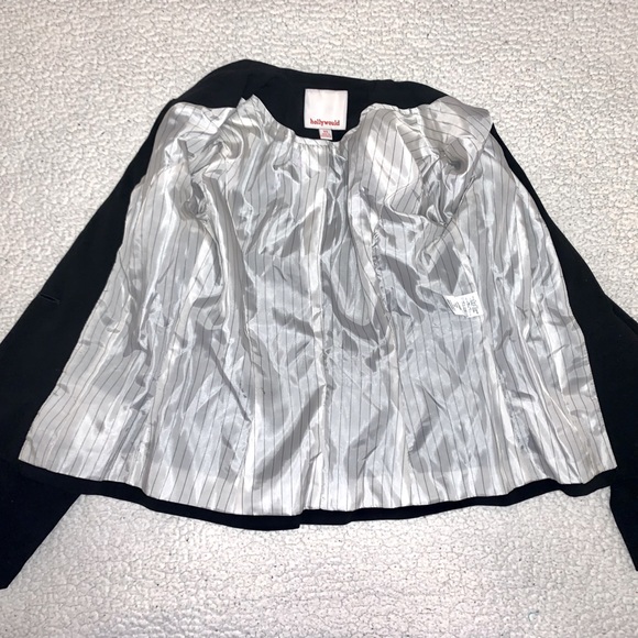 Hollywould Blazer Jacket: Black Solid Size XS - Picture 8 of 9
